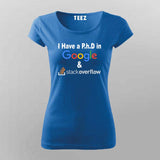 Google & Stack Overflow T-Shirt For Women - Funny Coder