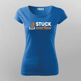 Stuck Overflow T-Shirt For Women – Funny Programmer & Developer