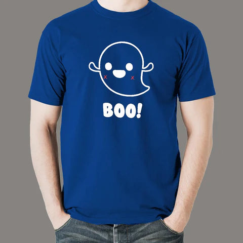 Buy This Qute Ghost Boo Halloween Offer Round Neck T-shirt For Men (March) 2024 For Prepaid Only