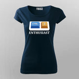 Ctrl + Z Enthusiast - Women's Undo Command Developer Tee