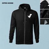 Chrome-Dino-black-zipper-hoodie