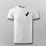 Chrome Dino Chest Logo Men's Tee - Trendy and Fun by Teez