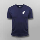 Chrome Dino Chest Logo Men's Tee - Trendy and Fun by Teez