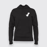 Chrome Dino Fun - Women's Chest Logo Hoodie