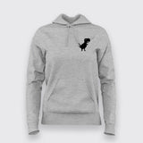 Chrome Dino Fun - Women's Chest Logo Hoodie