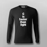 C is Faster Than Light Tee - C Programming Geek Wear by Teez