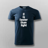 C is Faster Than Light Tee - C Programming Geek Wear by Teez