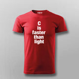 C is Faster Than Light Tee - C Programming Geek Wear by Teez