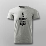 C is Faster Than Light Tee - C Programming Geek Wear by Teez