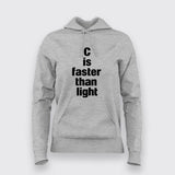 C is faster than light - C Programming T-Shirt For Women