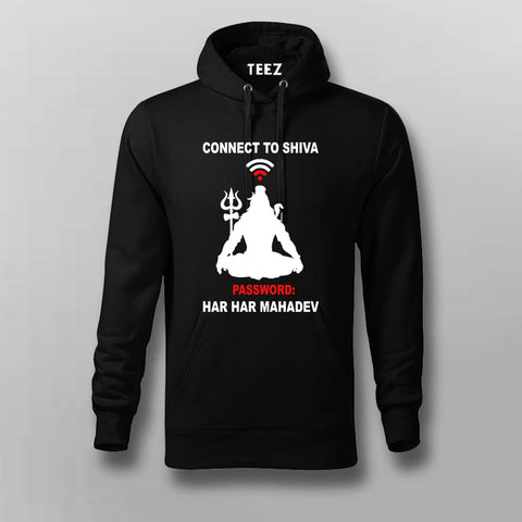 Connect to Shiva: Har Har Mahadev Hindu Hoodie