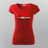 English Hindi Urdu Funny Women Tee - Indian Humor by Teez