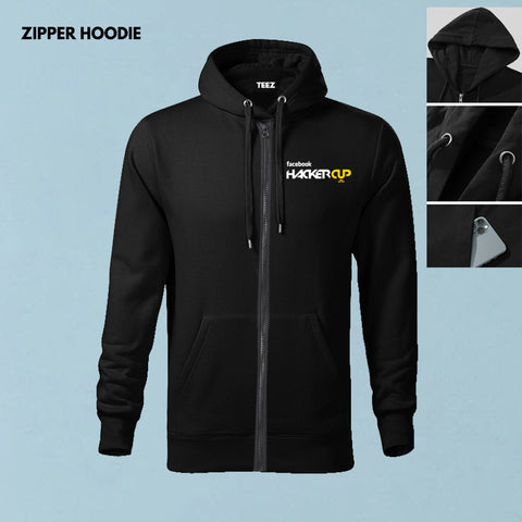 Facebook-Hackercup-black-zipper-hoodie