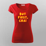 Chai Meme Women Tee - Funny Hindi Urdu Wear by Teez