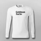 Goldman Sachs Men's Round Neck Tee - Stylish Financial Wear