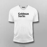 Goldman Sachs Men's Round Neck Tee - Stylish Financial Wear