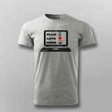 Peace Love Coding T-Shirt For Men – Programmer’s Essential Wear