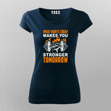 Gym Motivational Weightlifting T-Shirt For Women