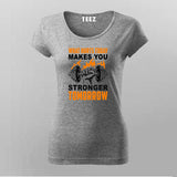 Gym Motivational Weightlifting T-Shirt For Women