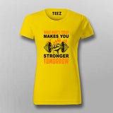 Gym Motivational Weightlifting T-Shirt For Women