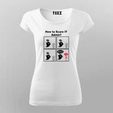 How to Scare IT Admin funny Programming Joke T-shirt for Women Online India.