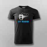 IIT MANDI Black Half Sleeve T Shirt For Men