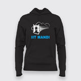 II T MANDI Black Hoodie For Women