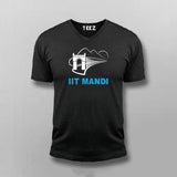 IIT MANDI Black V Neck T Shirt For Men