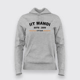 IIT Mandi Modern Fit Hoodie ESTD 2009 - Women's