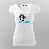 IIT 
MANDI white half sleeve tshirt for women