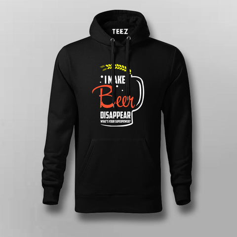 Beer Disappears Hoodie - Funny and Bold Drinker's Wear by Teez