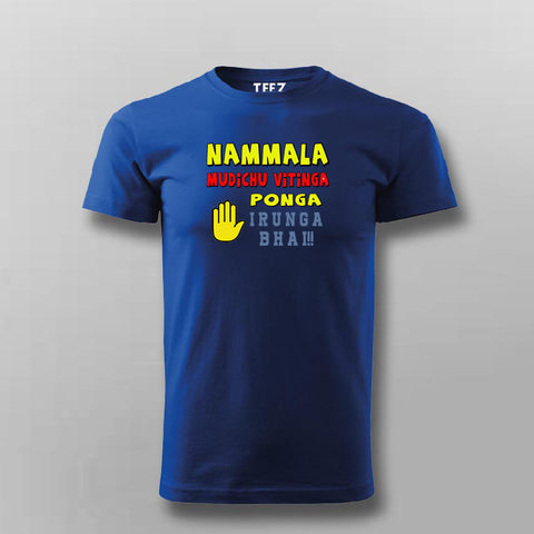 IRUNGABHAIIBlueHalfSleeveTShirtForMen