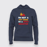 I_mnotahotmesswomenNavyHoodieForWomen