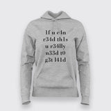 If You Can Read This Leet Speak 1337 Hoodies For Women