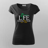 Life is light black half sleeve t shirt