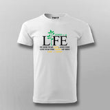 Life is light white half sleeve t shirt