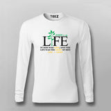 Life is light white full sleeve t shirt