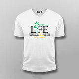 Life is light white v neck  t shirt