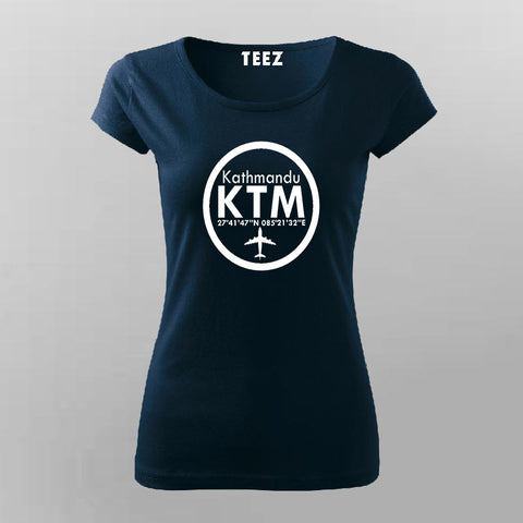 KTM, Kathmandu Tribhuvan International Airport T-Shirt For Women