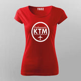 KTM, Kathmandu Tribhuvan International Airport T-Shirt For Women