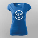 KTM, Kathmandu Tribhuvan International Airport T-Shirt For Women