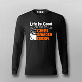 Life Is Good Chai Samosa Tee - Indian Vibes by Teez