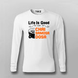 Life Is Good Chai Samosa Tee - Indian Vibes by Teez