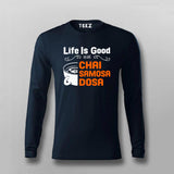 Life Is Good Chai Samosa Tee - Indian Vibes by Teez