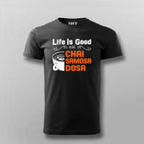 Life Is Good Chai Samosa Tee - Indian Vibes by Teez