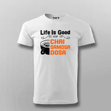 Life Is Good Chai Samosa Tee - Indian Vibes by Teez