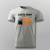 Life Is Good Chai Samosa Tee - Indian Vibes by Teez