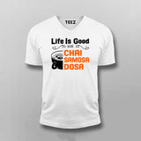 Life Is Good Chai Samosa Tee - Indian Vibes by Teez