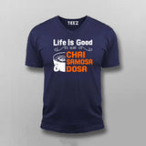 Life Is Good Chai Samosa Tee - Indian Vibes by Teez