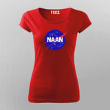 NAANRedHalfSleeveTShirtForWomen